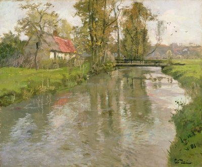 River Landscape by Frits Thaulow